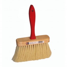 DQB 11956 6-1/2" MASONRY BRUSH 5 ROW NATURAL FIBER 4" TRIM WITH RED HANDLE