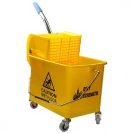 CITY STRENGTH YELLOW MOP BUCKET WITH WRINGER 26 QUART