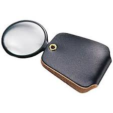 General Tools 532 42400 2.5X Pocket Magnifier Faux Black Leather Case