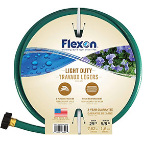 Flexon FR5825 5/8" X 25' 3-PLY Light Duty Garden Hose