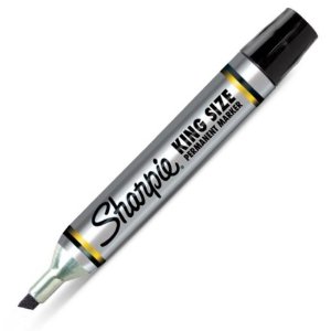 Sanford Sharpie 2178476 Black King Size Permanent Marker Large Chisel Tip (1) Quick-Dr