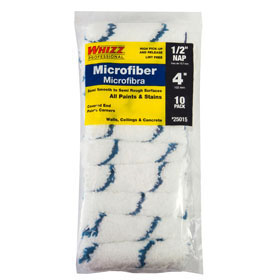 Worktools Whizz Xtrasorb 25015 4" X 1/2" Microfiber Roller Cover (10-PACK)