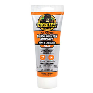 GORILLA GLUE COMPANY 115106 MAX STRENGTH CLEAR 7 OZ CONSTRUCTION ADHESIVE