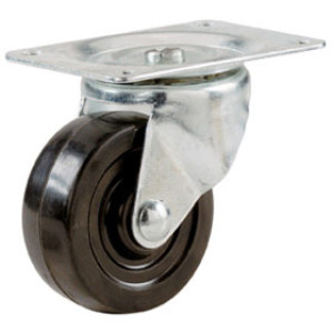 SHEPHERD 9478 2-1/2" GENERAL DUTY SOFT RUBBER WHEELS SWIVEL PLATE 100LB CAP