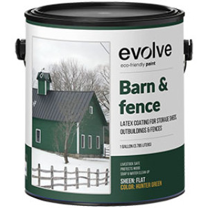 EVOLVE EVBR24-GREENFLT-1 1GAL EVOLVE BARN & FENCE FLAT GREEN PAINT