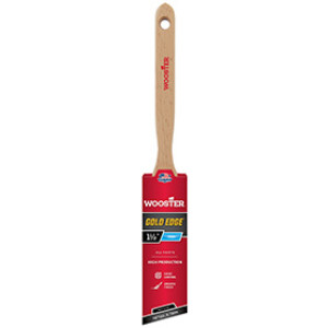 WOOSTER 5236 1-1/2" GOLD EDGE SEMI-OVAL FIRM CT POLYESTER ANGLE SASH BRUSH