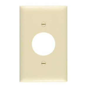 PASS & SEYMOUR  TP7ICC30 1-GANG NYLON WALL PLATE SINGLE OUTLET RECPTACLE IVORY