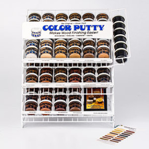 COLOR PUTTY CPDISP596 17-COLOR WATERBORNE DISPLAY 3.68OZ JARS (102 TOTAL JARS)
