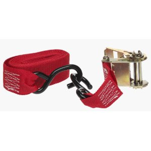 KEEPER 05517 2" X 14' RATCHET TIE-DOWN LARGE VINYL COATED S-HOOKS 1,500 LBS
