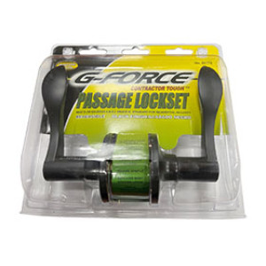 G-FORCE PASSAGE WAVE LEVER LOCKSET BLACK FINISH