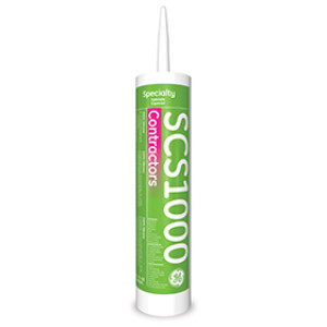 GE SCS-1002 10.1 OZ WHITE CONTRACTORS SILICONE SEALANT SCS1000 SERIES