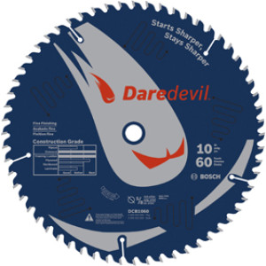 BOSCH DCB1060 DAREDEVIL 10" X 60T FINE FINISH CIRCULAR SAW BLADE