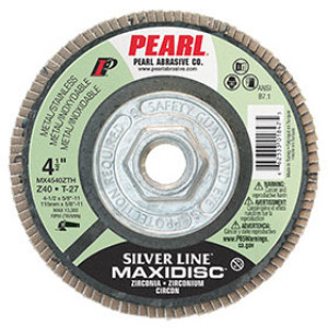 PEARL ABRASIVE MX456ZTH 4-1/2 X 5/8" 60 GRIT MAXIDISC FLAP DISC 10-PACK