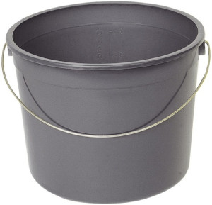 IPL 1000535 SILVER 5 QT PLASTIC UTILITY PAIL WITH REINFORCED RIM