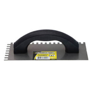 G-FORCE 70115 1/4" X 3/8" SQUARE NOTCHED TROWEL 9" X 4" PLASTIC HANDLE