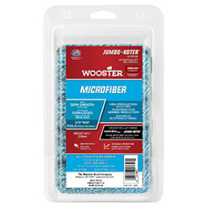WOOSTER RR527 4-1/2" X 3/8" JUMBO-KOTER MICROFIBER BLUE-STRIPED FIBERLOCK 10PK