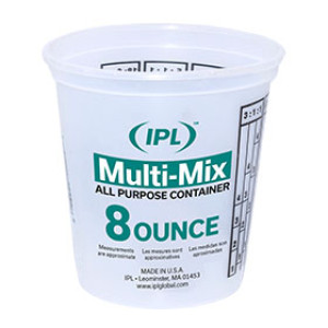 IPL 1000873 CLEAR 8 OZ MULTI-MIX ALL PURPOSE CONTAINER