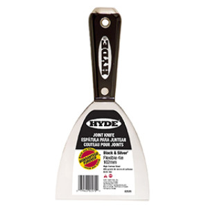 HYDE 02570 4" BLACK & SILVER HAMMER HEAD FLEXIBLE JOINT KNIFE NYLON HANDLE