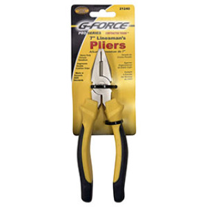 G-FORCE 21240 7" LINESMAN'S PLIERS ERGO GRIP HANDLE