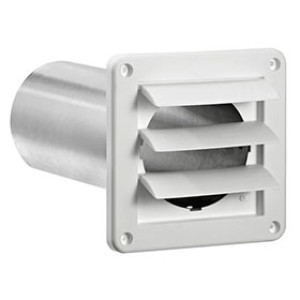 LAMBRO 267W-B 4" WHITE PLASTIC LOUVER VENT STANDARD 11" TAIL