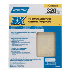 NORTON PROSAND 02632 9" X 11" P400 PREMIUM SANDING SHEETS SUPER FINE J/P 20PK