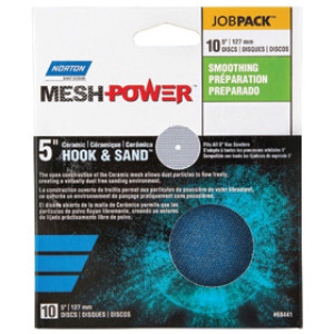 NORTON 68444 5" MESH POWER CERAMIC DISCS 320 GRIT JOB PACK BULK 50PK