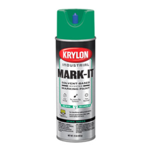 KRYLON K00730408 15 OZ APWA GREEN MARK-IT SOLVENT-BASED INVERTED MARKING PAINT