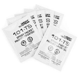 WEST SYSTEM 101-T 105 EPOXY RESIN/205 FAST HARDENER REPAIR PACKETS 6-PACK