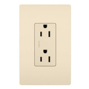 PASS & SEYMOUR  885TRLACC8 DECOR 15A RECEPTACLE TAMPER-RESIST LIGHT ALMOND CC8