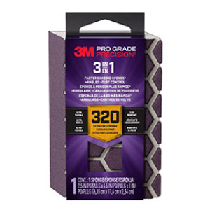 3M DCDA320-PGP-1T 320 GRIT 3-IN-1 PRO GRADE PRECISION SANDING SPONGE