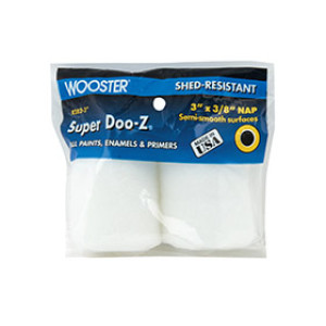 WOOSTER R282 3" X 3/8" SUPER DOO-Z SHED-RESISTANT TRIM ROLLER COVER 2-PACK