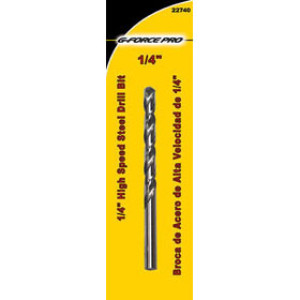 G-FORCE 22740 1/4" HSS DRILL BIT CARDED