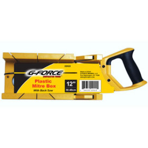 G-FORCE 22022 PLASTIC MITRE BOX WITH 12" BACKSAW