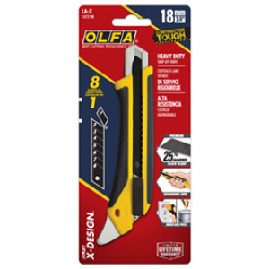 OLFA 1072198 18MM FIBERGLASS RUBBER GRIP UTILITY KNIFE LA-X