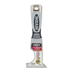 HYDE 06986 PRO STAINLESS 6-IN-1 PAINTERS TOOL WITH HAMMER HEAD END