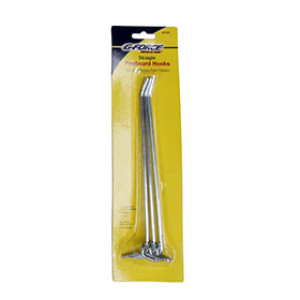 G-FORCE 43197 1/8" X 8" STRAIGHT PEGBOARD HOOKS 3 PACK CARDED