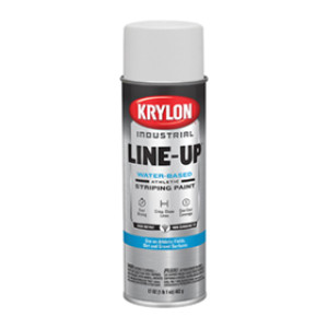 KRYLON K00830508 18 OZ ATHLETIC WHITE LINE-UP WATER-BASED STRIPING PAINT