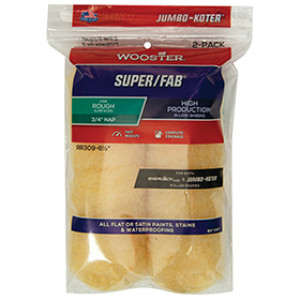 WOOSTER RR309 6-1/2" X 3/4" JUMBO-KOTER SUPER/FAB KNIT ROLLER COVER 2-PACK
