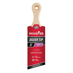WOOSTER 5225 2" SILVER TIP SOFT CT POLYESTER ANGLE SHORT HANDLE PAINT BRUSH