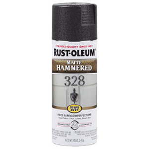 RUST-OLEUM STOPS RUST 300607 12 OZ BLACK MATTE HAMMERED SPRAY PAINT