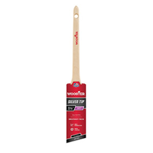 WOOSTER 5224 1-1/2" SILVER TIP SOFT CT POLYESTER THIN ANGLE RATTAIL PAINTBRUSH