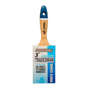 ARROWORTHY 5035 4" TRADESMAN WHITE CHINA BRISTLE FLAT VARNISH BRUSH