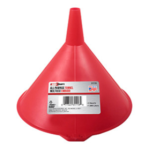 CUSTOM ACCESSORIES CUST31116 1-1/3 QUART PLASTIC FUNNEL BLACK