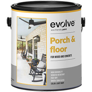 EVOLVE EV-PFLTGRAY-1 1GAL ACRYLIC EXTERIOR FLOOR & PORCH SEMIGLOSS LIGHT GRAY