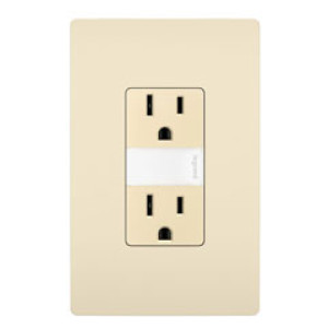 RADIANT NTL885TRLACC6 15A TAMPER-RESISTANT WITH NIGHTLIGHT LIGHT ALMOND