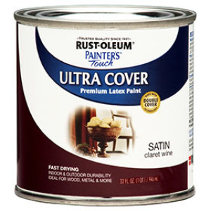 RUST-OLEUM PAINTER'S TOUCH 240286 CLARET WINE ULTRA COVER SATIN LATEX PAINT