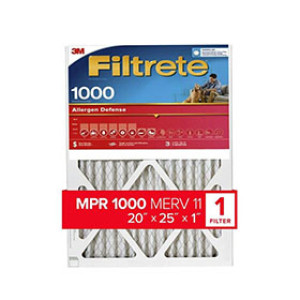 3M 9803-4 FILTRETE 20" X 25" X 1" ALLERGEN DEFENSE AIR FILTER 1000 MPR