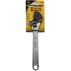 G-FORCE 24103 10" ADJUSTABLE WRENCH CHROME VANADIUM SATIN FINISH