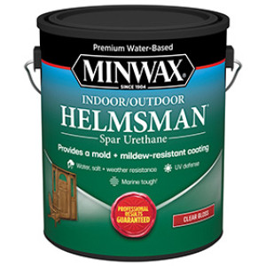 MINWAX 640500000 HELMSMAN CLEAR GLOSS WATER BASED SPAR URETHANE
