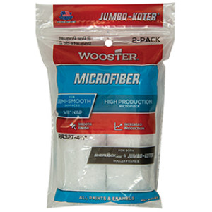 WOOSTER RR327 4-1/2" X 3/8" JUMBO-KOTER MICROFIBER BLUE-STRIPED FIBERLOCK 2PK